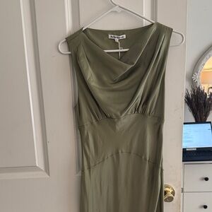 Reformation Sage Green Midi Dress